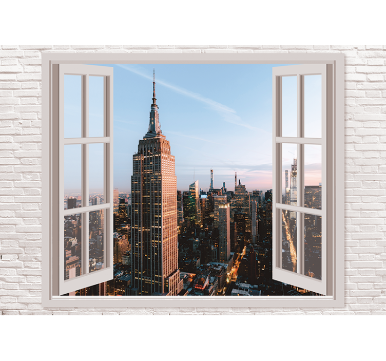 Fotobehang new york empire state uitzicht - TenStickers