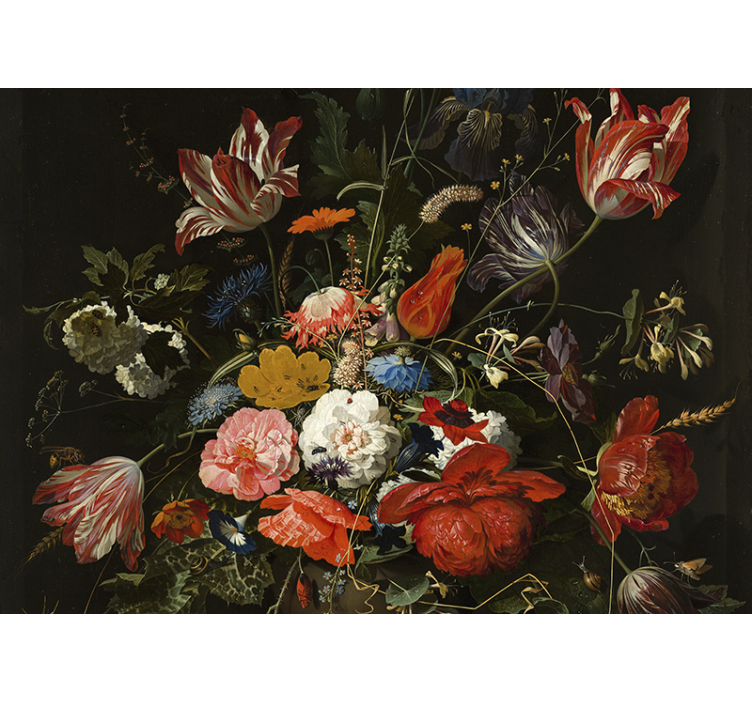 Levendig bloemenboeket bloemen foto behang - TenStickers