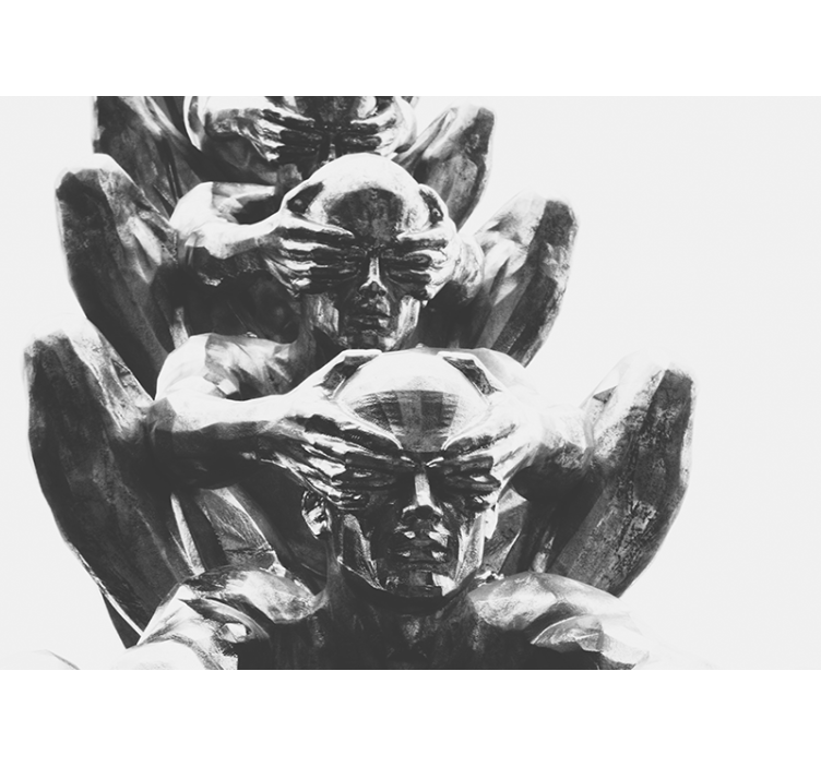 Fotobehang kunst abstracte menselijke figuren - TenStickers