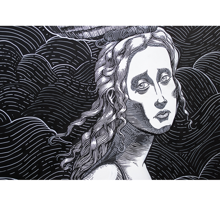 Fotobehang kunst intricate vrouwelijk portret - TenStickers