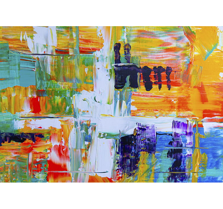 Fotobehang kunst levendige abstracte compositie - TenStickers