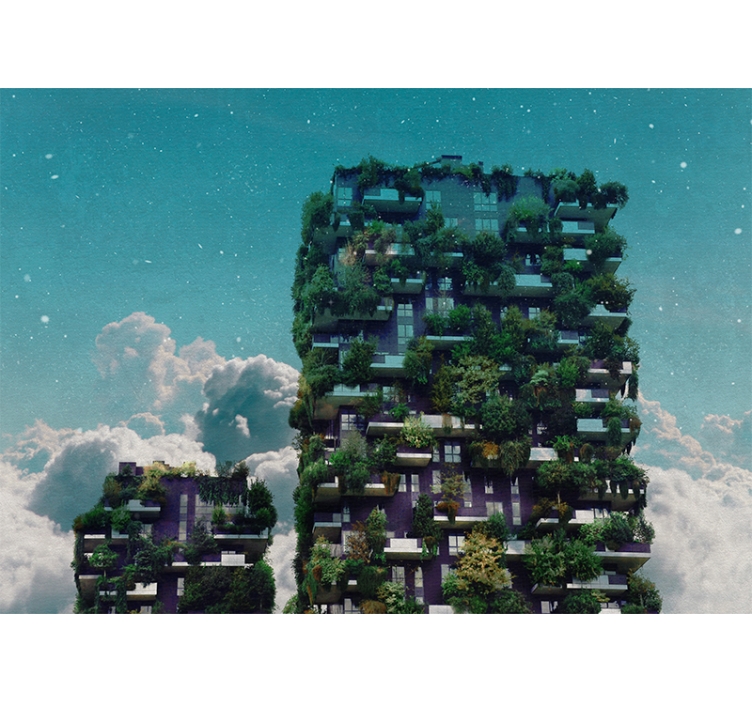 Fotobehang natuur groene verticale tuin - TenStickers