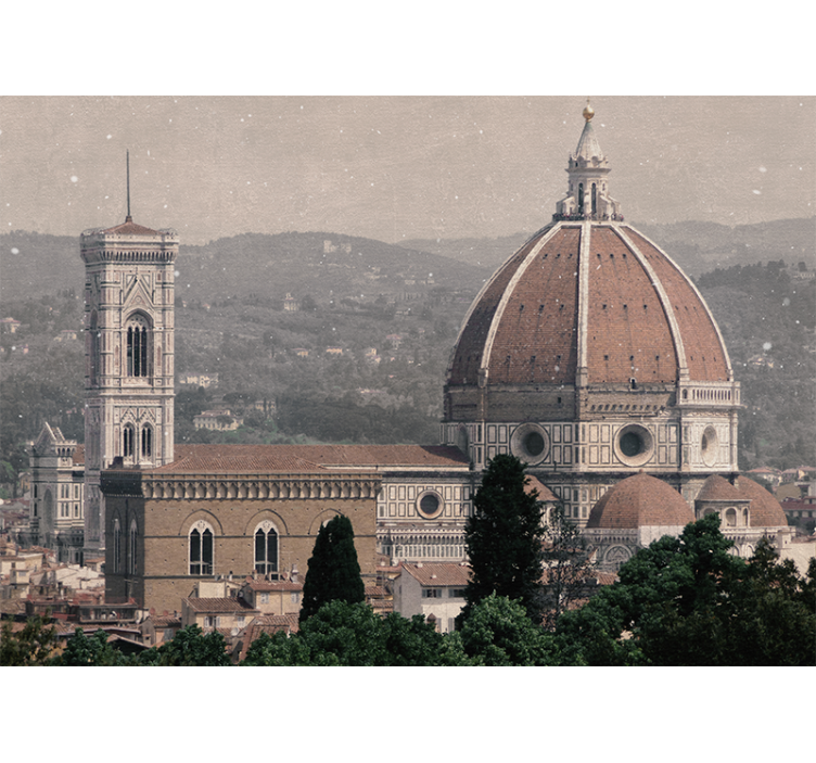 Fotobehang stad florence kathedraal uitzicht - TenStickers