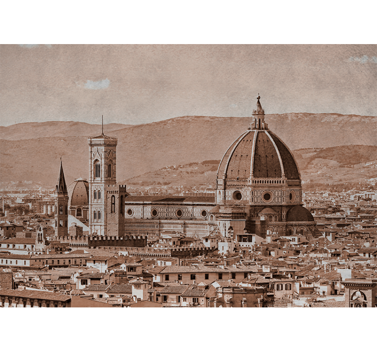 Fotobehang stad florence dome view - TenStickers