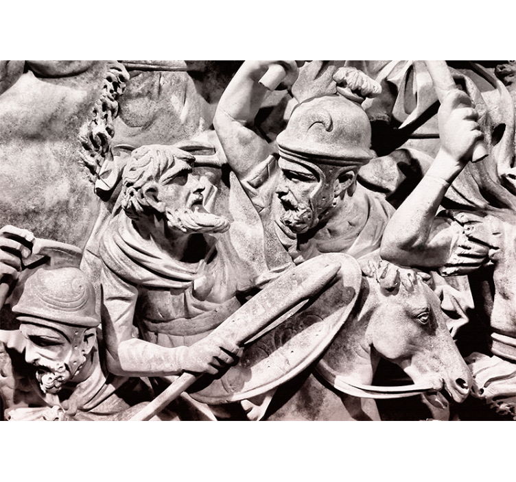 Fotobehang klassiek oude strijdscène - TenStickers