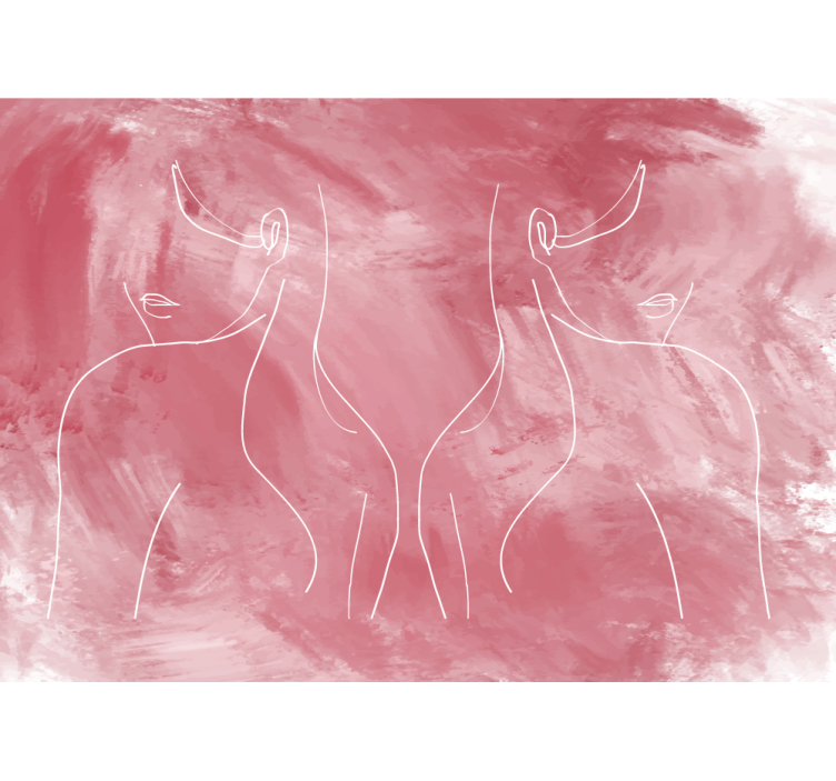 Minimalistische vrouwelijke vormen fotobehang kunst - TenStickers