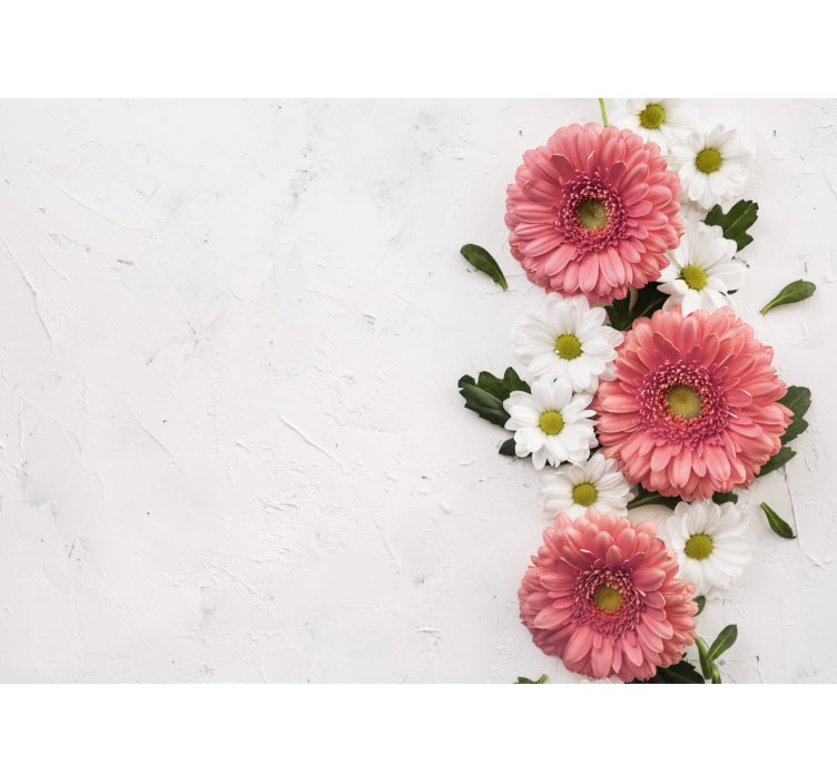 Bloemen foto behang roze bloemarrangement - TenStickers