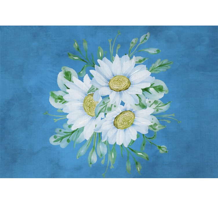 Fotobehang bloemen daisy bloemcompositie - TenStickers
