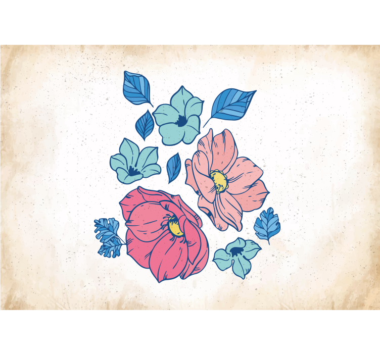 Bloemen foto behang blush bloemige compositie - TenStickers