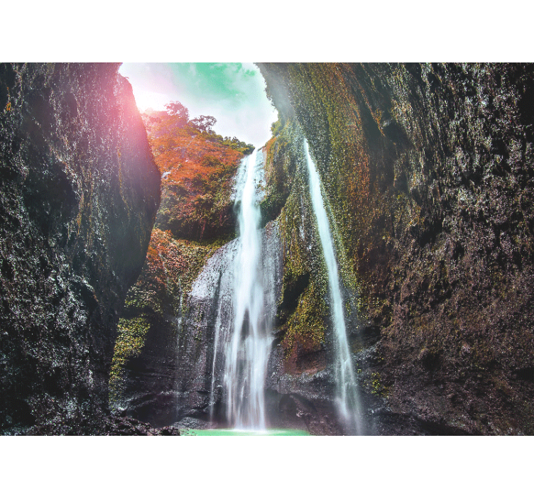 Foto behang waterval majestueuze waterval scenery - TenStickers