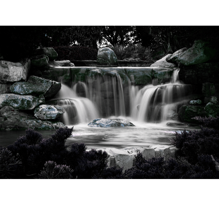 Foto behang waterval rustige waterval setting - TenStickers