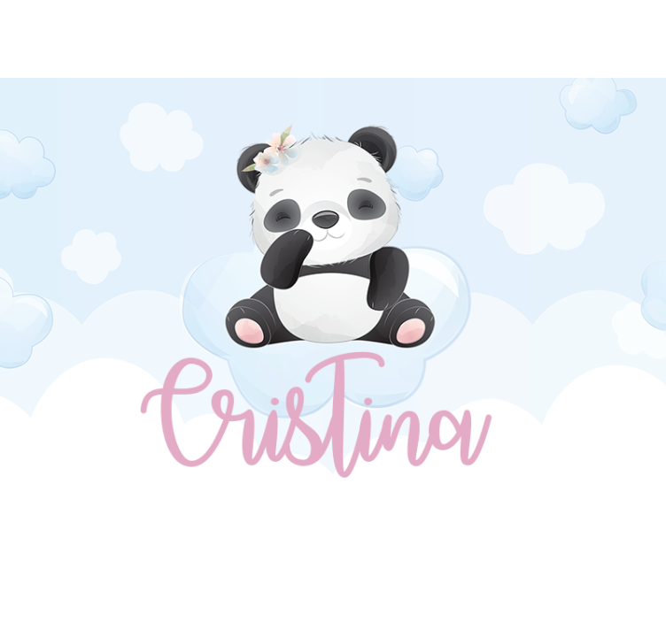 Foto behang dieren schattig panda ontwerp - TenStickers