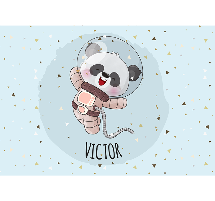 Foto behang dieren gelukkige astronaut panda - TenStickers