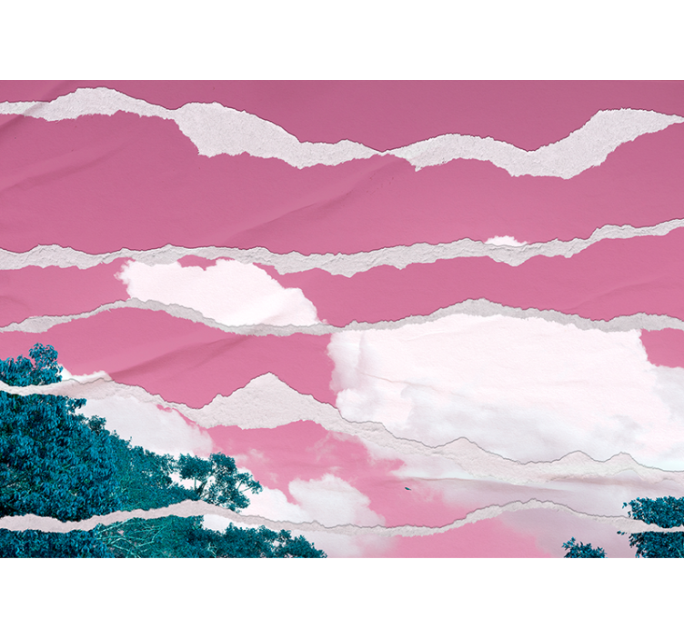 Abstract fotobehang gescheurde wolkenlagen - TenStickers