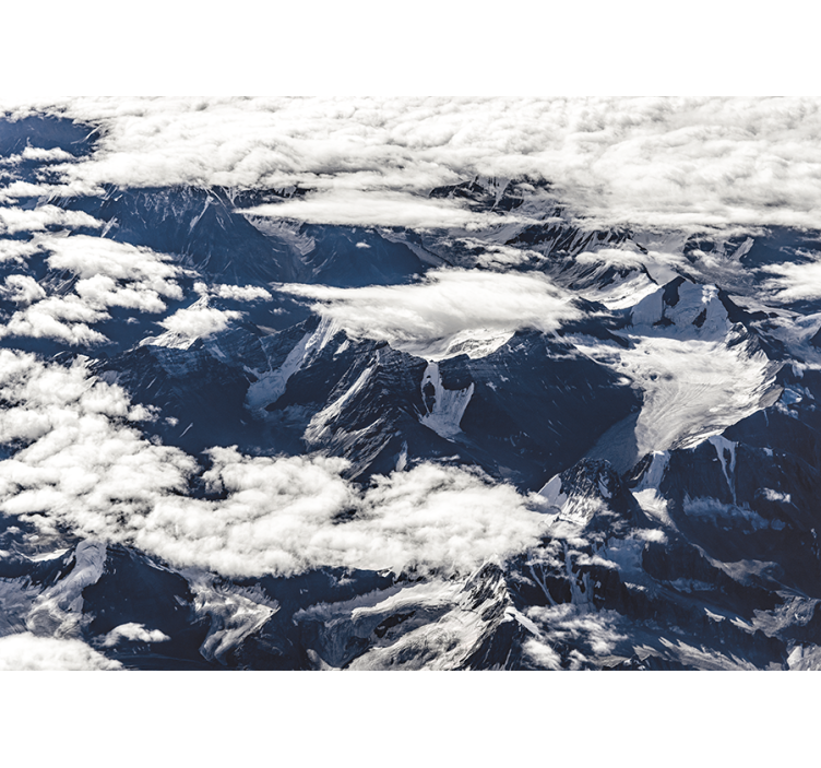 Fotobehang bergen majestueus uitzicht op bergen - TenStickers