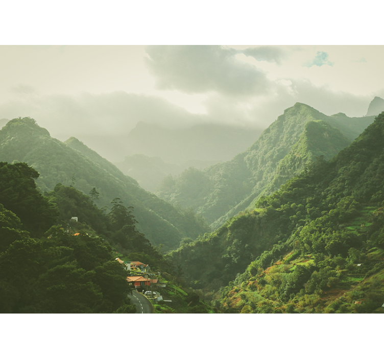 Fototapet landschap bergdal scenery - TenStickers