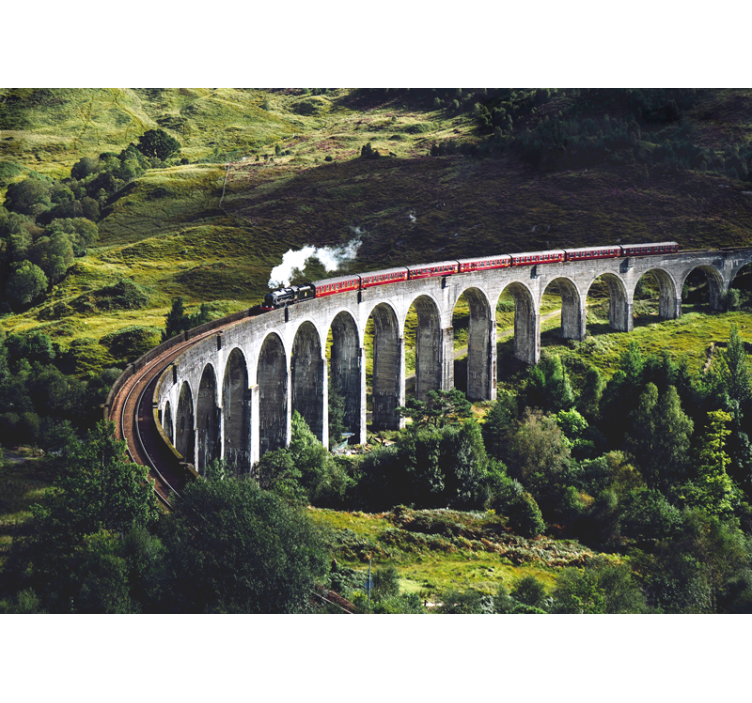 Fotobehang stad iconische spoorbrug - TenStickers