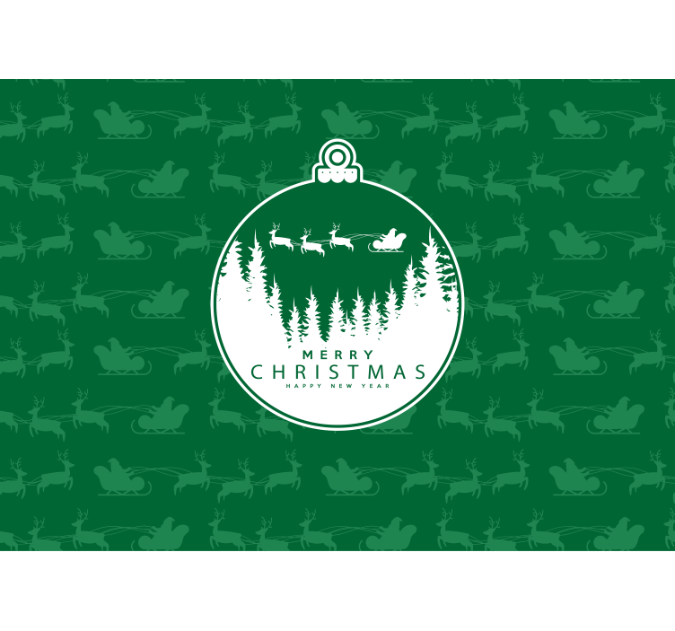 Fotobehang kerst vrolijk winterlandschap - TenStickers