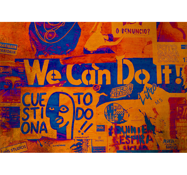 Fotobehang graffiti versterkte expressie - TenStickers