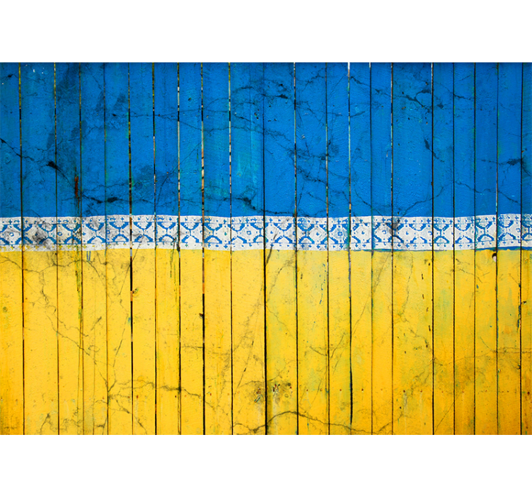 Fotobehang stad houten plank patroon - TenStickers