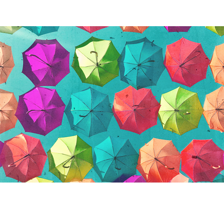 Fotobehang graffiti kleurrijk paraplu ontwerp - TenStickers