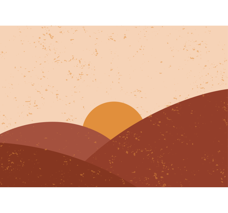 Fototapet landschap schemering boven de pieken - TenStickers