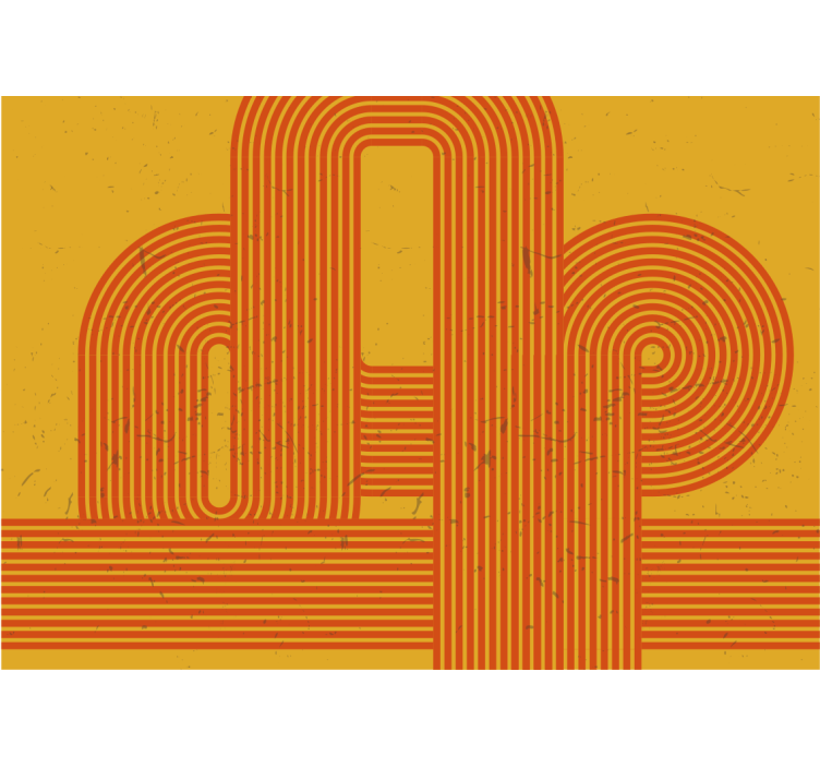 Abstract fotobehang gebogen lijn patronen - TenStickers