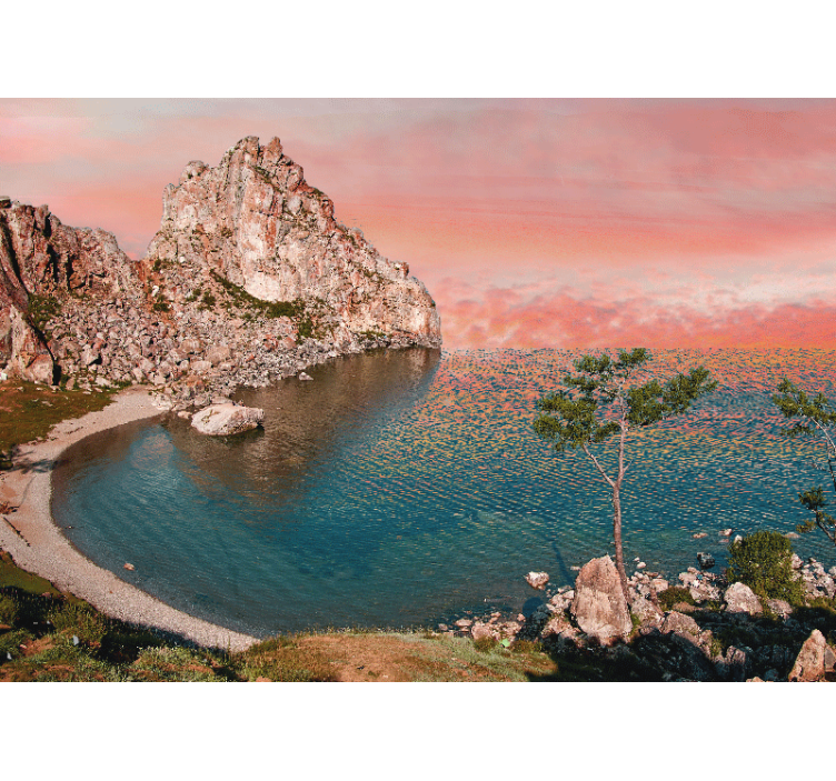 Fototapet landschap rustige oceaan perspectief - TenStickers