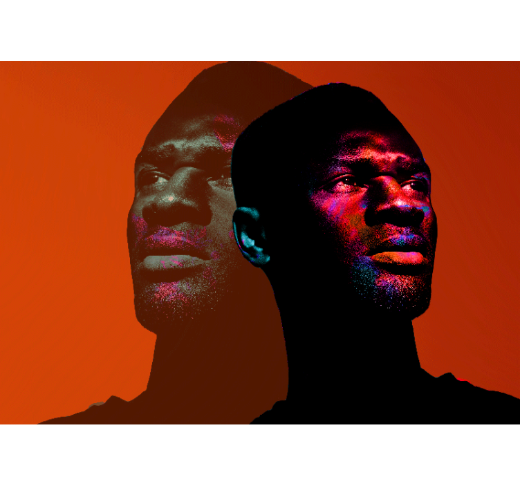 Fotobehang mensen dynamische portret silhouetten - TenStickers