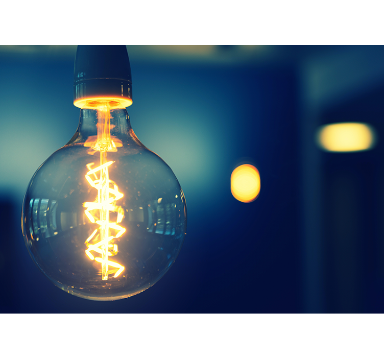 Fotobehang tekst elegante verlichting - TenStickers