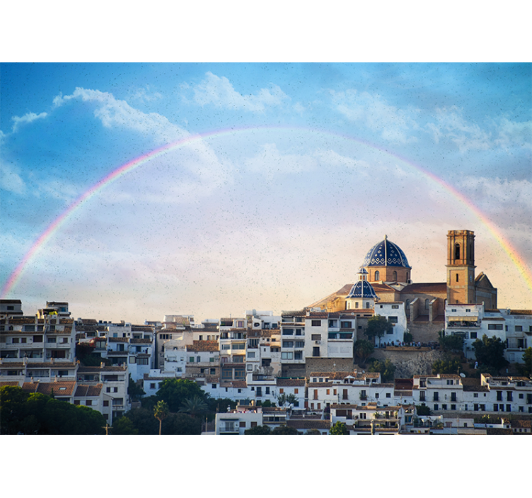 Fotobehang stad kustplaats architectuur - TenStickers