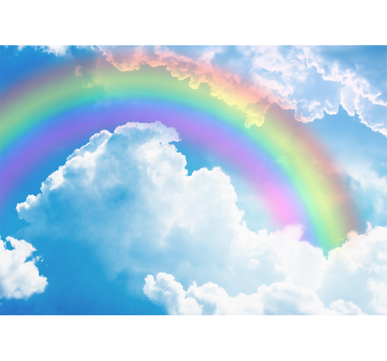 Fotobehang lucht kleurrijke regenboogwolken - TenStickers