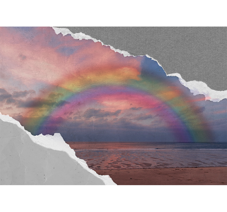 Levendige regenboogboog fotobehang lucht - TenStickers
