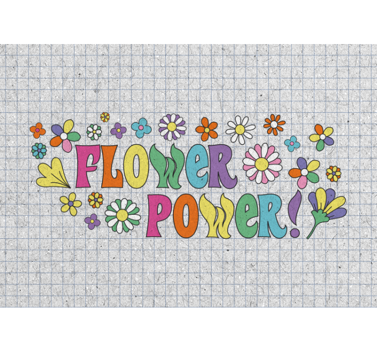 Bloemen foto behang flower power design - TenStickers