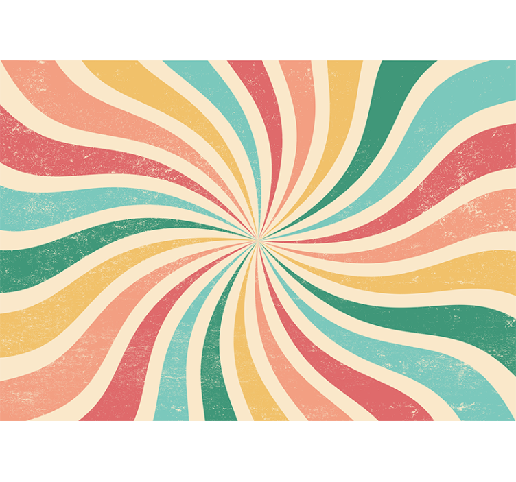 3d behang spiral kleur golven - TenStickers