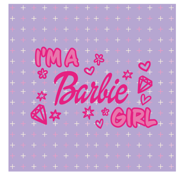 Fotobehang tekst ik ben een barbie meisje - TenStickers