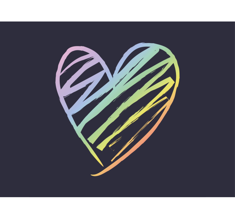 Foto behang liefde regenboog hart ontwerp - TenStickers