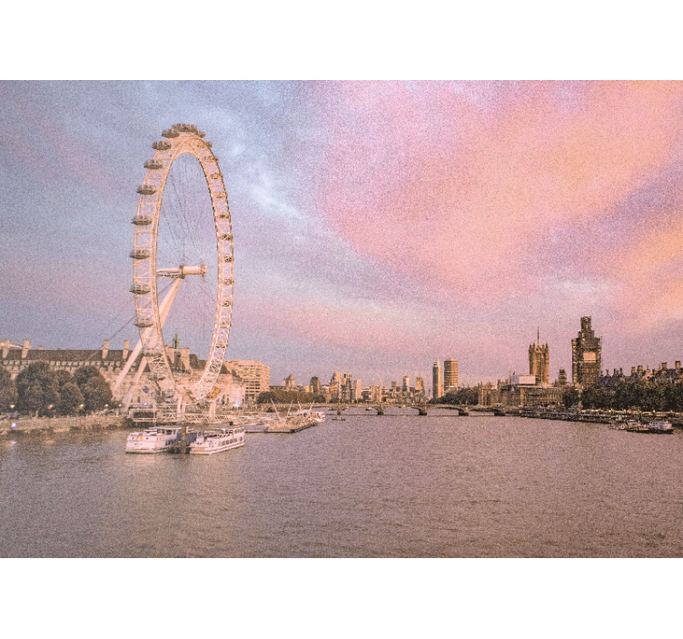London fotobehang uitzicht op het london eye - TenStickers