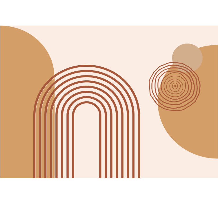 Abstract fotobehang geometrische gebogen lijnen - TenStickers