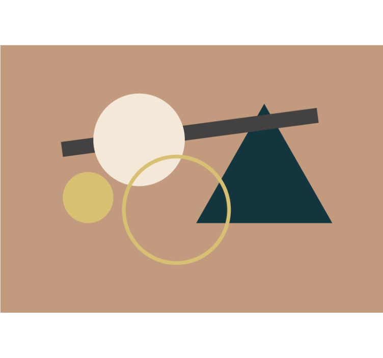 Abstract fotobehang geometrische vormconfiguratie - TenStickers