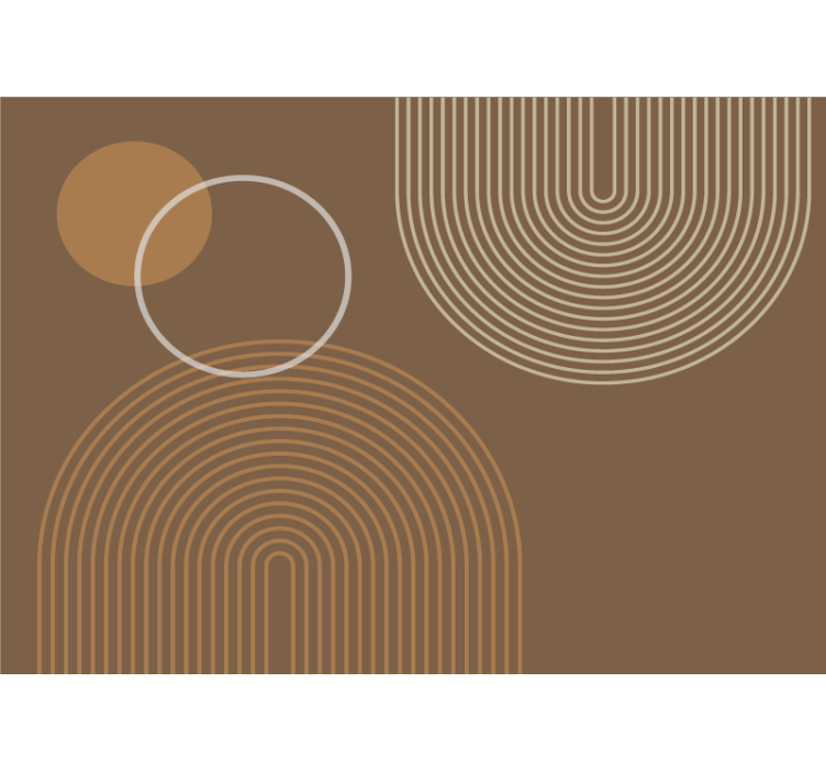 Abstract fotobehang geometrische cirkelpatronen - TenStickers