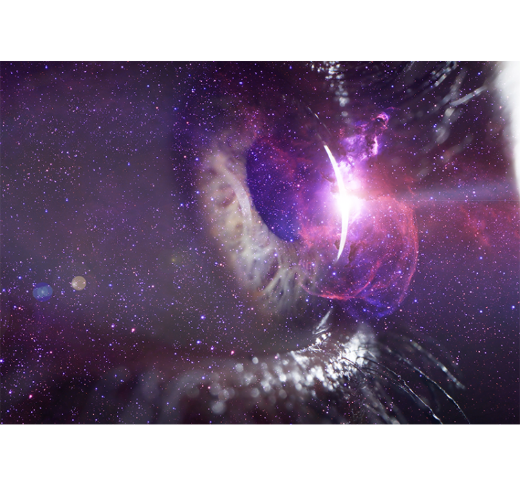 Fotobehang ruimte galactisch oog perspectief - TenStickers