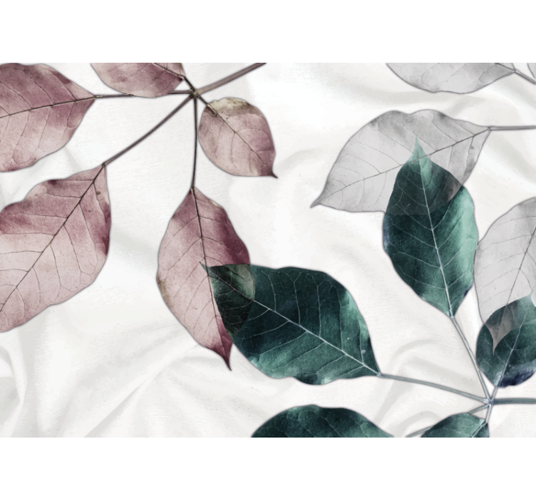 Bloemen foto behang subtiele bladmotieven - TenStickers