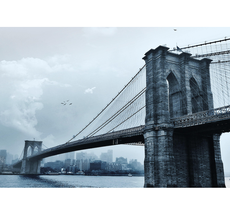Fotobehang new york brooklyn bridge scene - TenStickers