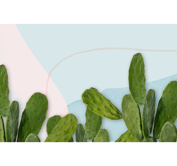 Fotobehang natuur cactus groenery design - TenStickers
