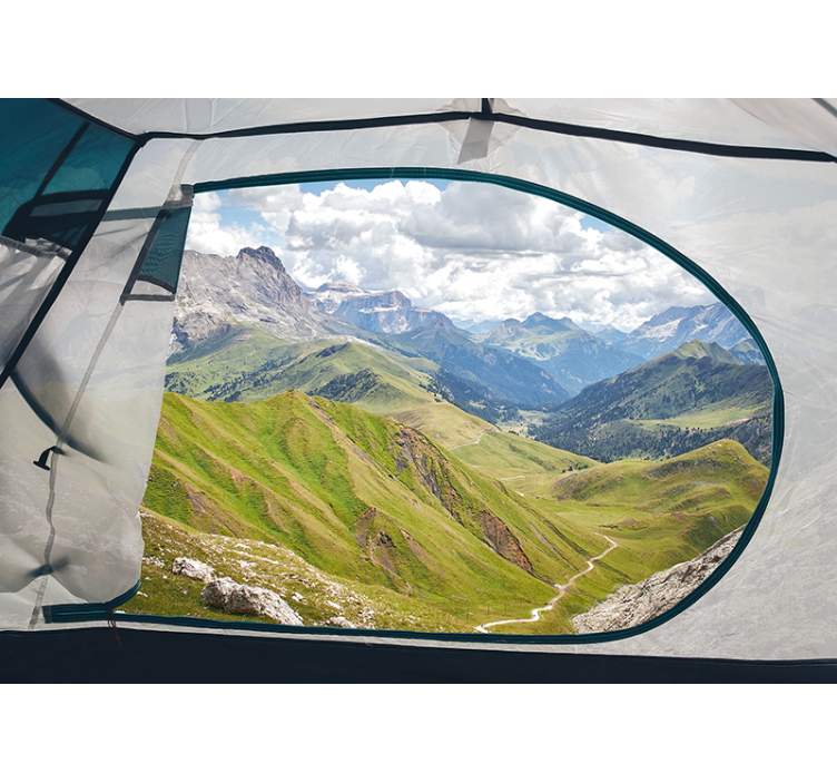 Fototapet landschap groen berglandschap - TenStickers