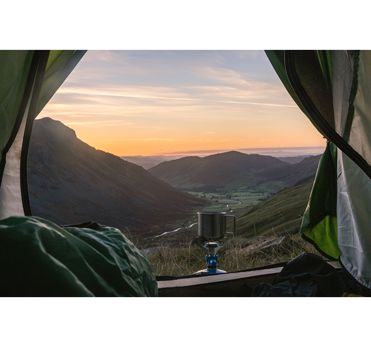 Fototapet landschap schilderachtige berguitzicht - TenStickers