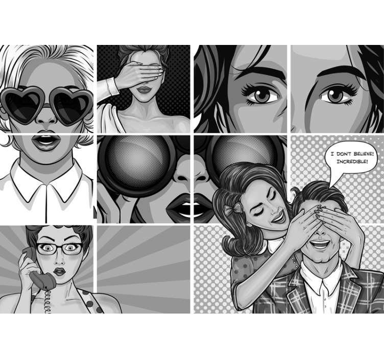 Fotobehang kunst pop art expressies - TenStickers