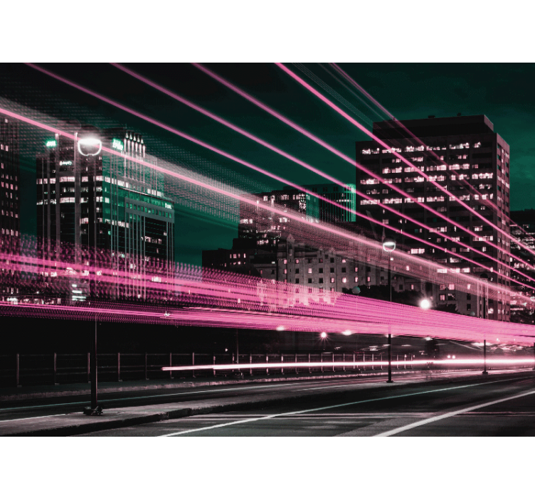 Fotobehang stad urban skyline rush - TenStickers