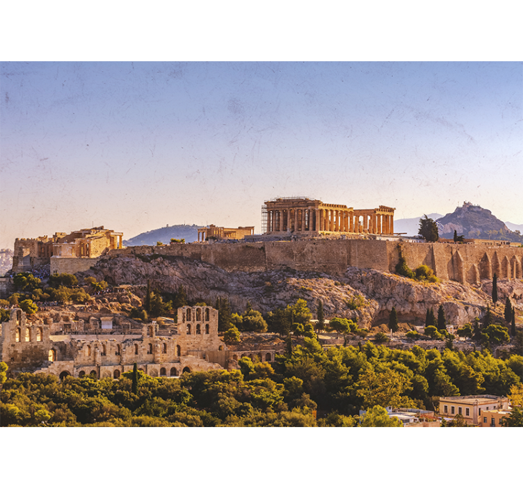 Acropolis van athene fotobehang stad - TenStickers